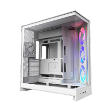 NZXT H9 Flow RGB (2025) Dual-Chamber MidTower Case w/ RGB Fans - All White CM-H92FW-R1.ME